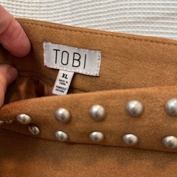 TOBI Studded Faux Suede skirt - Picture 6 of 6